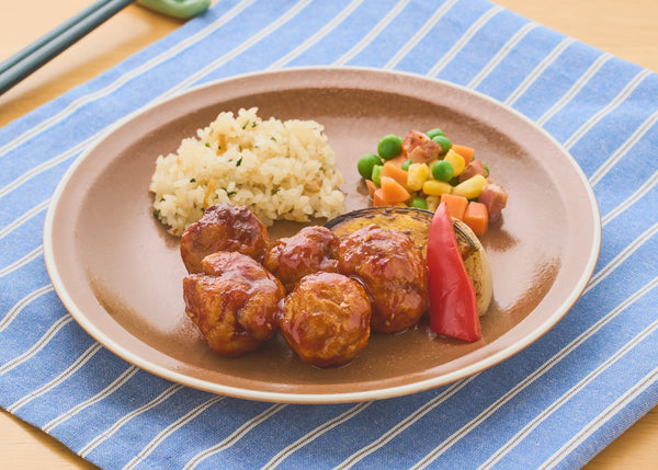 20：豚肉の甘辛揚げ焼き野菜添え