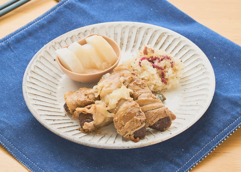 柚子香るジューシー茄子の肉巻き